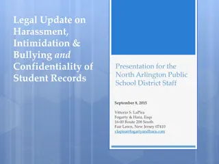 Update on Harassment, Intimidation & Bullying Definition