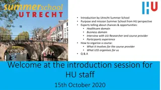 Welcome at the introduction session for HU staff