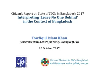 State of SDGs in Bangladesh: Leave No One Behind