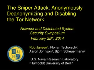 The Sniper Attack: Anonymously  Deanonymizing and Disabling  the Tor Network
