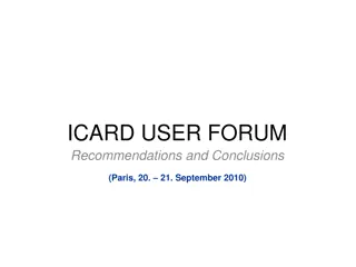 ICARD USER FORUM