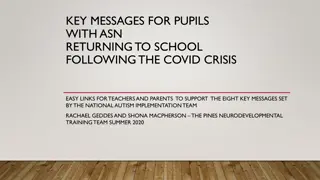 Key Messages for Pupils with ASN Returning to School Post-COVID Crisis