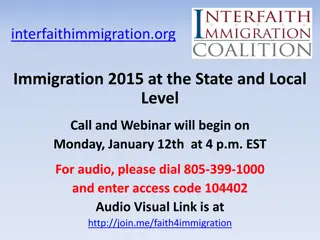 Immigration 2015 at the State and Local  Level
