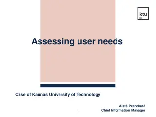 Assessing user needs