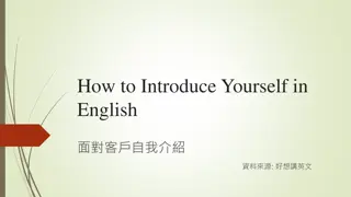 How to Introduce Yourself in English