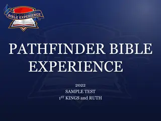 Pathfinder Bible Experience 2022 Sample Test