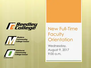 New Faculty Orientation Schedule - August 9, 2017
