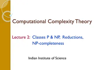 Computational Complexity Theory