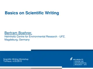 Basics on Scientific Writing