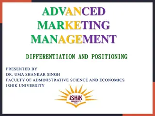 Advanced Marketing Management: Differentiation and Positioning