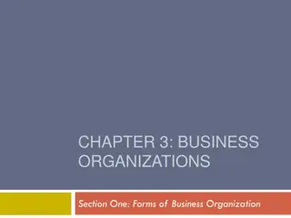 Forms of Business Organizations - Overview and Advantages