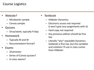 Course Logistics