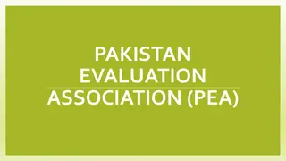 Pakistan Evaluation Association (PEA) and Development of Evaluation System