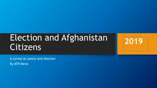 Afghanistan 2019 Survey on Peace & Election Preferences