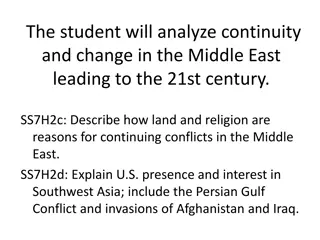 Analyzing Middle East Conflicts: Land, Religion, & U.S. Presence in 21st Century