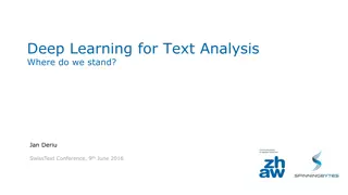 Deep Learning for Text Analysis