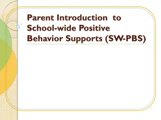 Parent Introduction  to  School-wide Positive Behavior Supports (SW-PBS)