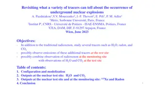 Insights into Tracer Study for Underground Nuclear Explosions