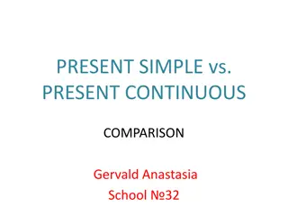 Present Simple vs Present Continuous Comparison
