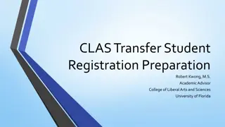 CLAS Transfer Student  Registration Preparation