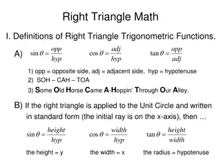 Definitions of Right Triangle Trigonometry