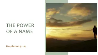 The Power of a Name: Biblical Revelations and Reflections