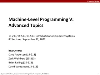 Machine-Level Programming V: Advanced Topics