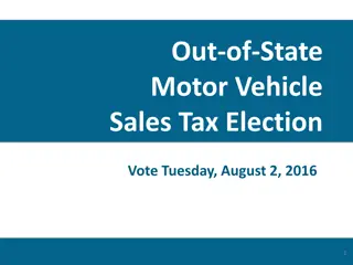 Out-of-State Motor Vehicle Sales Tax Election Overview