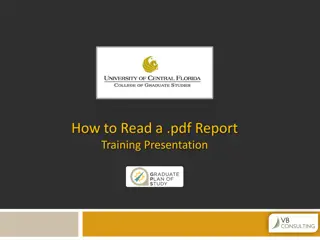 How to Read a .pdf Report