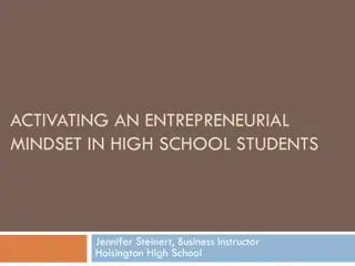 ACTIVATING AN ENTREPRENEURIAL  MINDSET IN HIGH SCHOOL STUDENTS