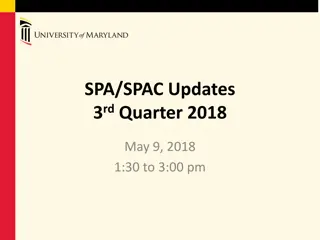 SPA/SPAC Updates 3rd Quarter 2018
