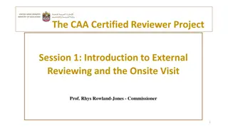 The CAA Certified Reviewer Project