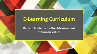 E-Learning Curriculum
