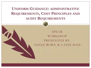 Uniform Guidance Workshop Overview