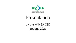 Milk SA CEO Presentation Key Notes