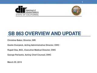 SB 863 OVERVIEW AND UPDATE