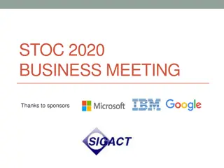 STOC 2020 Business Meeting Highlights
