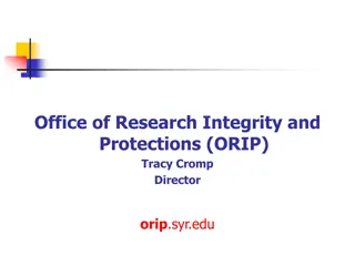 Office of Research Integrity and Protections at Syracuse University