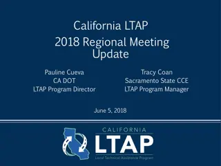 California LTAP 2018 Regional Meeting Update & Program Overview