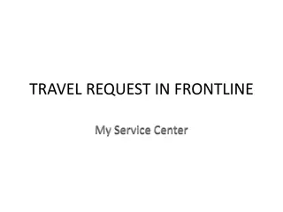 TRAVEL REQUEST IN FRONTLINE