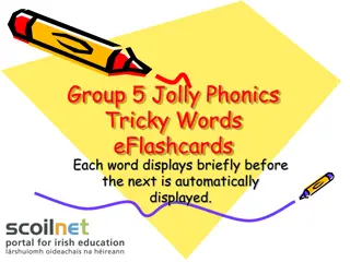 Jolly Phonics Tricky Words eFlashcards Presentation