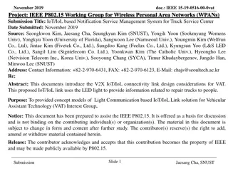 IoT/IoL Notification System for Truck Service Center Management