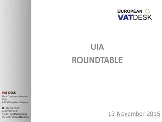 Key VAT Issues for Non-Profit International Organizations