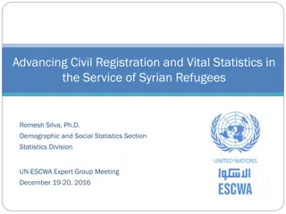 Advancing Civil Registration and Vital Statistics in  the Service of Syrian Refugees