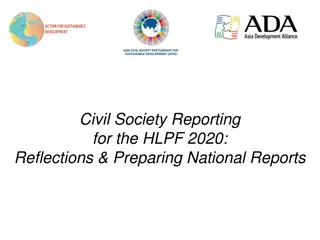 Civil Society Reporting for the HLPF 2020 Reflections & Preparing National Reports