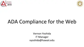 ADA Compliance for the Web