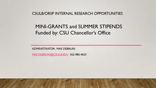 CSULB Internal Research Opportunities & Grants