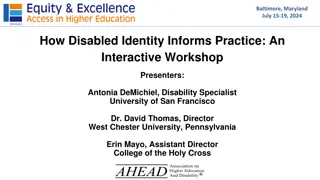 Disability Identity Workshop in Baltimore