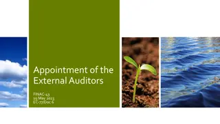 Appointment of the  External Auditors
