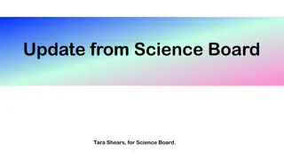 Update from Science Board